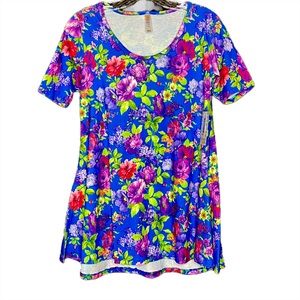Lularoe Blue Floral XXS top